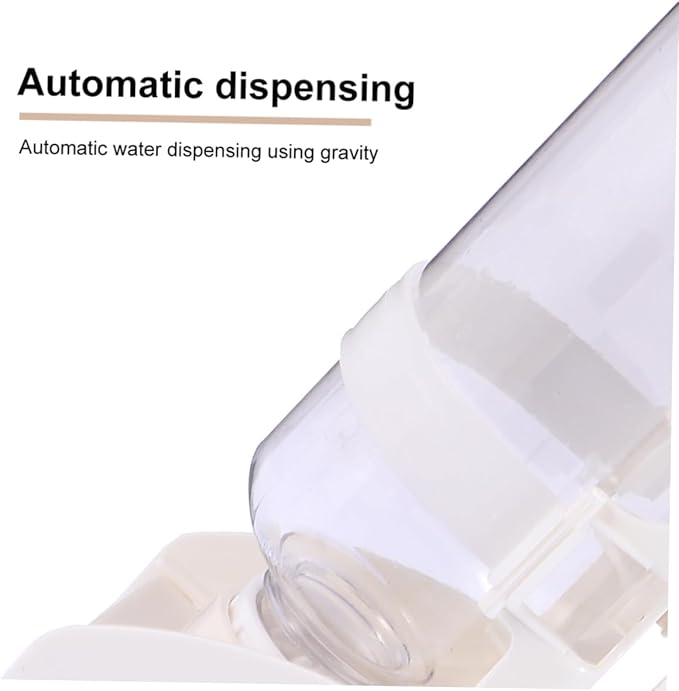 Hanging Gravity Waterer Automatic Pet Water Feeder for Dogs for Indoor Outdoor Use Convenient Water Station White