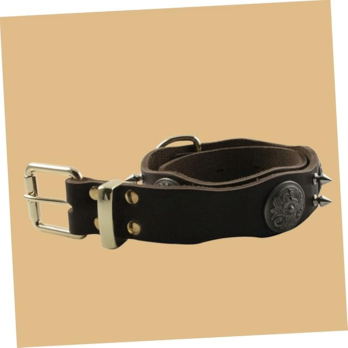 BESPORTBLE Pet Collar Leather Necklace for Medium to Large Dogs Stylish Design Accessory for Pets