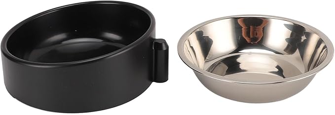Automatic Cat Feeder, 3L Large Capacity Timed Cat Feeder with Stainless Steel Bowl, Pet Food Dispenser Dog Feeding Station Dry Food Dispenser Smart Pet Feeder for Cats Dogs (Black)