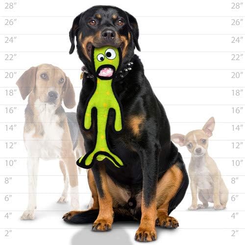 TUFFY® - World's Tuffest Soft Dog Toy - Alien - Multiple Layers. Made Durable, Strong & Tough. Interactive Play (Tug, Toss & Fetch). Machine Washable & Floats. (G6, Large 2 Pack)