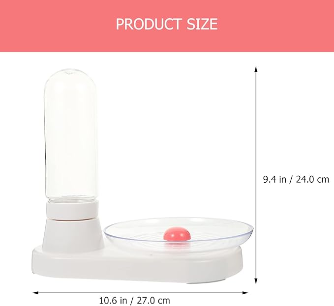 Automatic Water Feeder White Pet Water Dispenser Capacity Lightweight Drinking Tool for Home Use Easy to Carry Practical Design