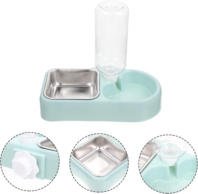 Kisangel 1 Set Detachable Hanging Pet Feeder Water Bowl Automatic Gravity Dog Bowl and Cat Food Dispenser for Convenient Pet Care for Home