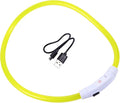 Lighted Dog Collar USB Rechargeable Plastic Led Collar for Pet Safety Decor
