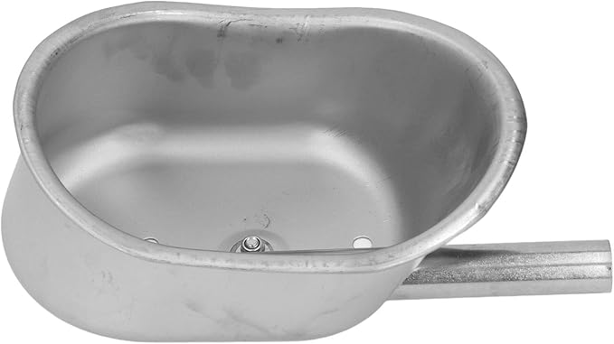 Automatic Animal Water Bowl, Stainless Steel Livestock Water Feeder Trough for Pig Goat Sheep Dog Cattle, Hydration Ensured at All Times, Medication (Small Elliptical, Size: