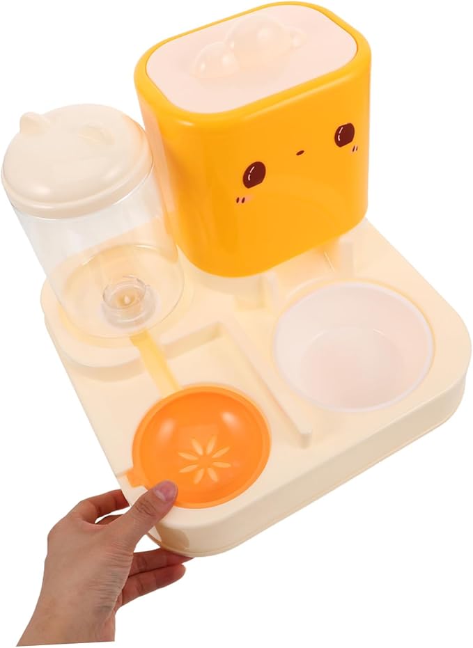 Automatic Pet Feeder Double Bowls Water Dispenser Cat Dog Feeding Station Easy Maintenance Sturdy Base