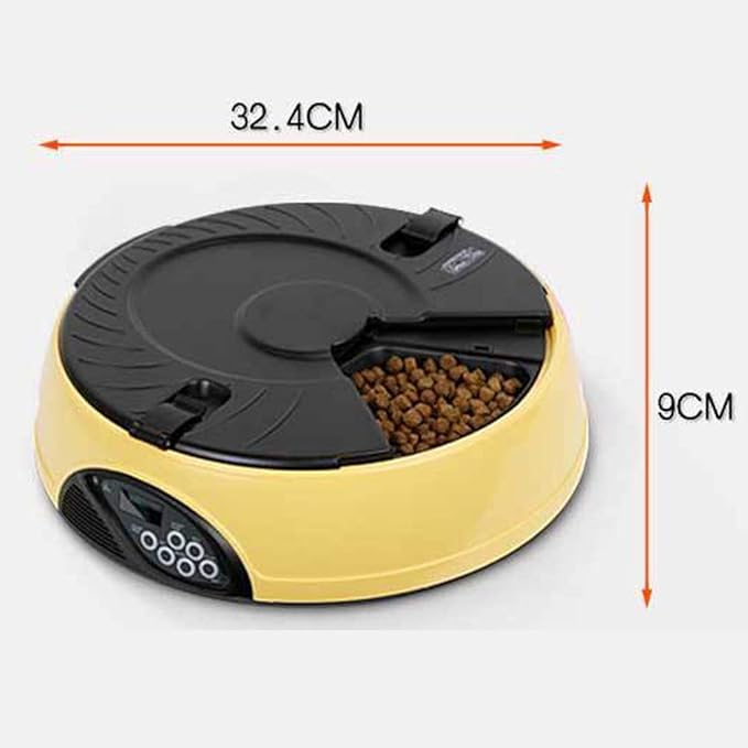 feeders Six Meals pet Automatic Feeder Recording LCD Display Timing quantitative cat and Dog Automatic Feeding Machine