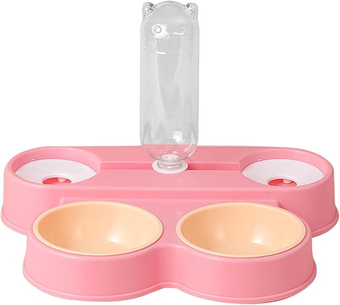 4 in 1 Dogs Feeders Automatic Cats Food Water Bowl Food Waterer Double Large Capacity Double Bowl Pet Supplies Dog Feeder Automatic