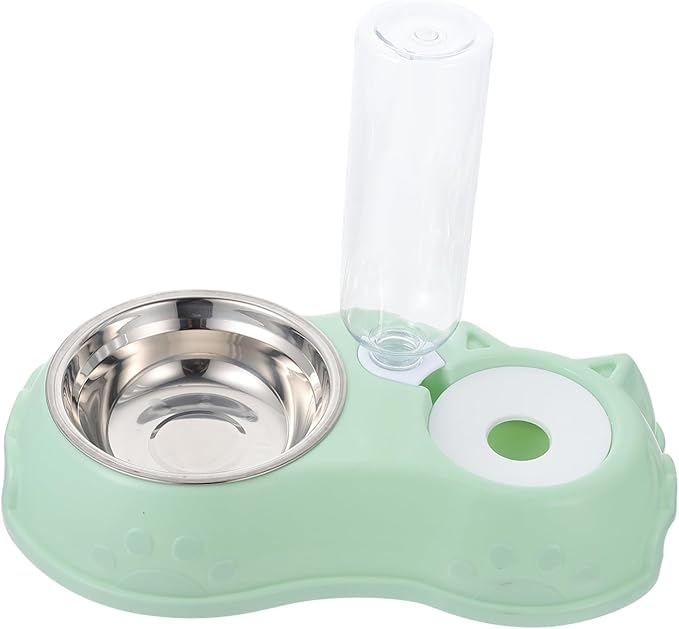 1Set Detachable Dual Use Pet Feeder Automatic Water Dispenser and Food Bowl for Cats and Dogs Resistant Design for Home and Pet Stores