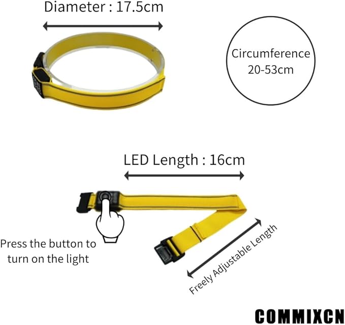 COMMIXCN 2 Pack LED Dog Collar, Light Up Reflective Collar for Small Medium Large Dogs, Universal Use with Standard Buckle, Adjustable for Night Walking Hiking Camping Outdoor (Yellow)