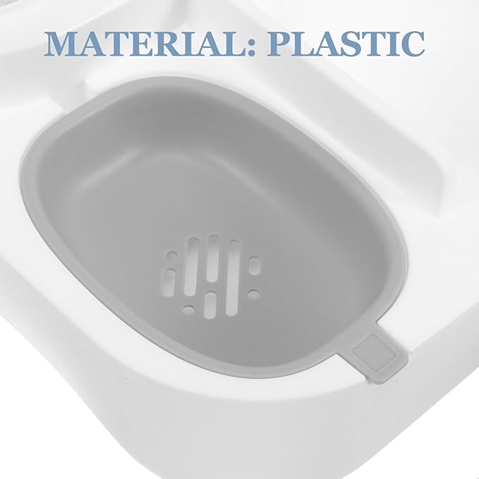 POPETPOP Automatic Pet Water Feeder and Food Bowl for Cats and Dogs Capacity Detachable Design Easy to Sturdy Water Dispenser for Multiple Pets Feeding