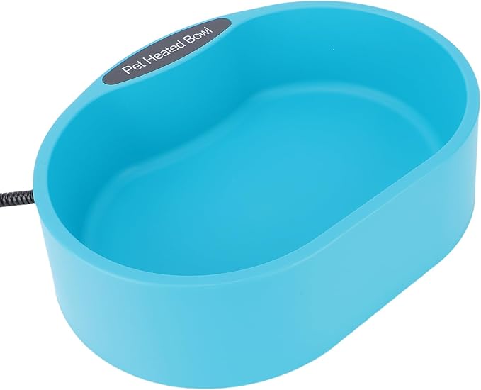 Heated Water Bowl, Automatic Heating Pet Feeding Dish with Large Capacity, for Dogs, Cats, and Other Small Pets (US Plug 110-120V)