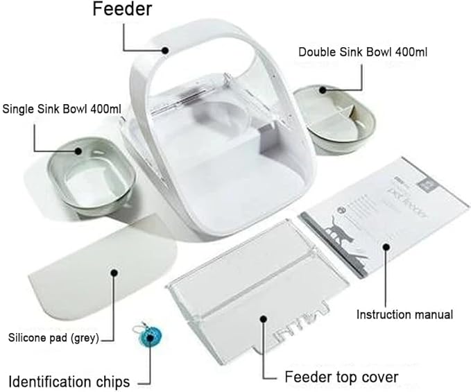 Automatic Pet Feeder for Wet and Dry Food, Stress-Free Meal Times