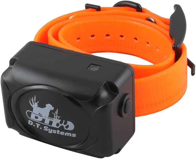 DT Systems H2O 1810, 1820, 1830 Plus Series Add-On/Replacement Collar Receiver, Waterproof Rechargeable Remote Hunting Dog Training Additional E-Collar, 1800-Yard Range, 16 Stimulation Levels, Orange