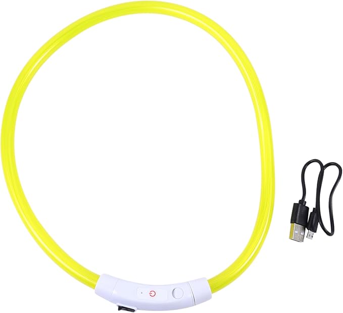 KESYOO LED Glowing Dog Collar USB Rechargeable Durable Puppy Safety Collar Stylish Night Visibility for Dogs