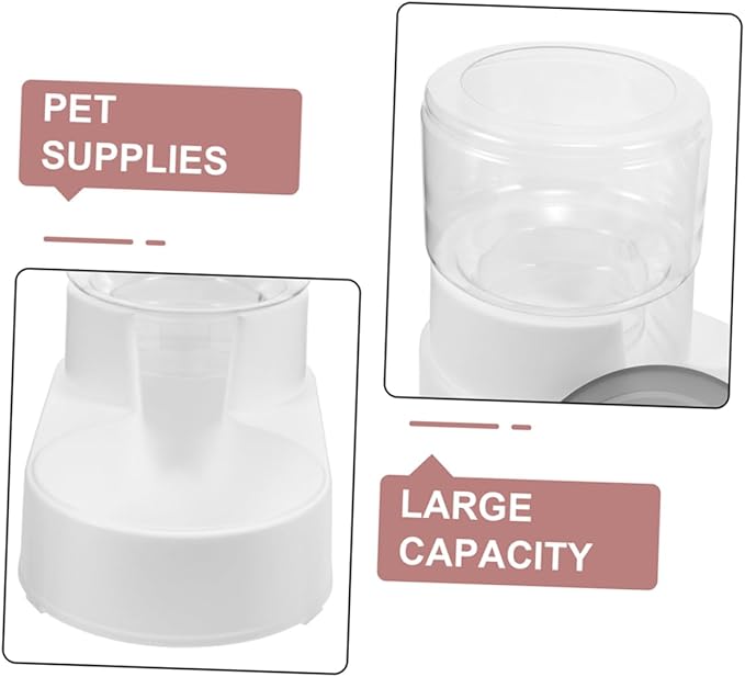 2pcs Automatic Pet Feeder Dispenser Cat Water Dispenser Gravity Feed No Spill Water Bowl for Cats Dogs