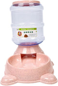 Mipcase 1 PC Pet Food Dispenser Automatic Feeder Holder with Adorable Easy to Non Skid Base Capacity for Dogs and Pets Refillable Food Container Pink