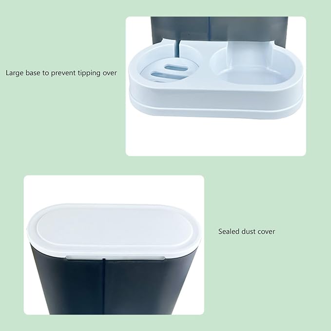 Large Capacity Pet Feeders with Water Dispenser Small Dog Cats Food Bowl Automatic Water Dispenser Watering Feeding Supp