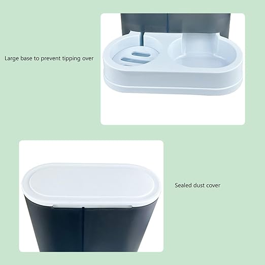 Pffiocix Automatic Feeder Water Dispenser Dogs Cats - Large Capacity, Hygienic, Ideal Busy Owners