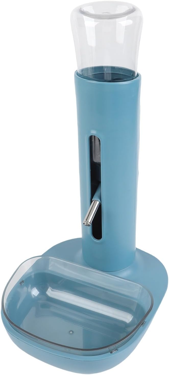 Pet Standing Water Dispenser Feeder, Automatic Height Adjustable, Blue - Portable Water and Feeder for Families with Multiple Pets. (Blue)