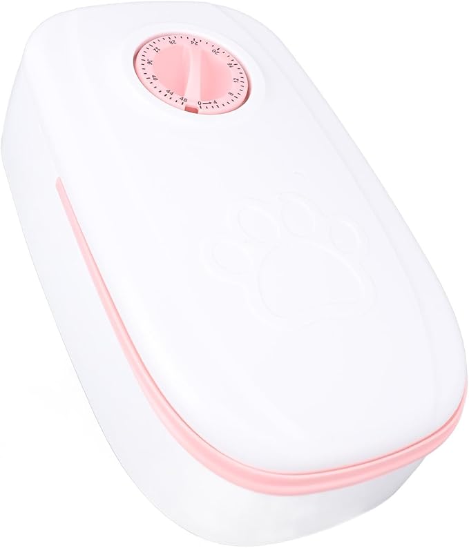 CHICIRIS Automatic Pet Feeder, Smart Timer Dry Wet Food Dispenser with Single Bowl Design for Dogs Small Medium Pets, Portion Control Freshness (Pink)