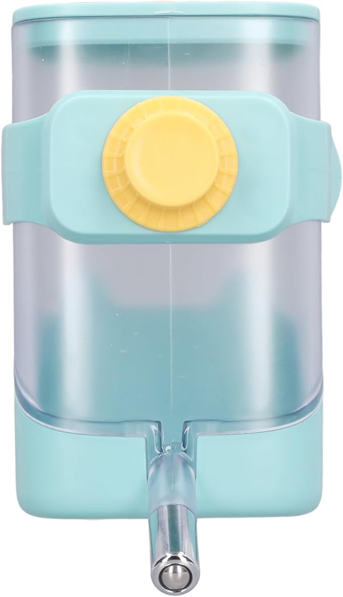 Water Dispenser Automatic Pet Water Feeder Stainless Steel Cage Hanging Water Dispenser for Cat Dog (Green)