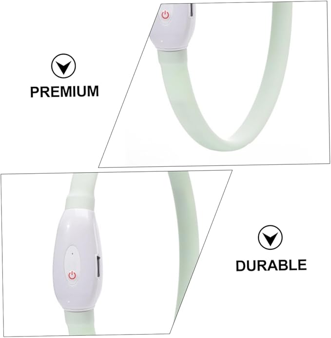 BESPORTBLE USB Rechargeable LED Pet Dog Collar Night Glow Flashing Light Up Collar for Safe Outdoor Walks Lightweight Comfortable Durable Material