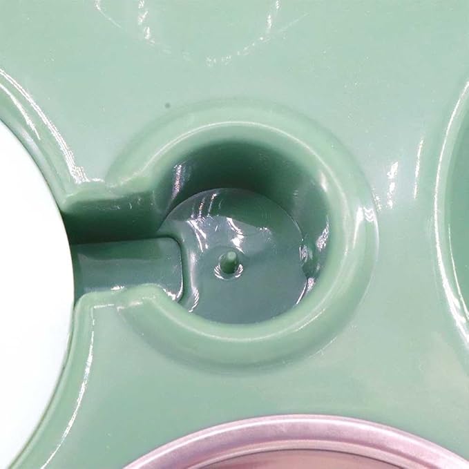 Pet Dog Feeder Automatic PP Cat Bowls Dog Cage Accessory Food Water Pet Feeding Feeder Water Dispenser Dog Supplies(Green)