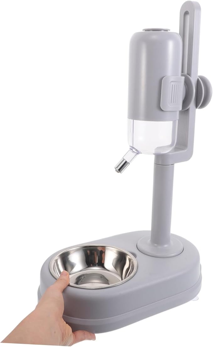 Dual-Layer Automatic PET Feeder and Water Dispenser for Dogs and Cats Adjustable Height Detachable Bowl for Cages Plastic
