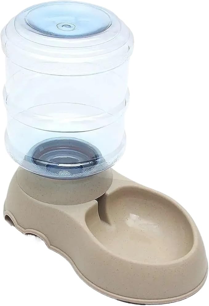 3.75L Large Automatic Feeder Drinker Dispenser Pet Bowl Dish(Drinker Gray)