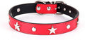 Pet Dog Collars Walking Running Puppy Neck Leash Leather Breathable Collars for Small Dog Cat Red L