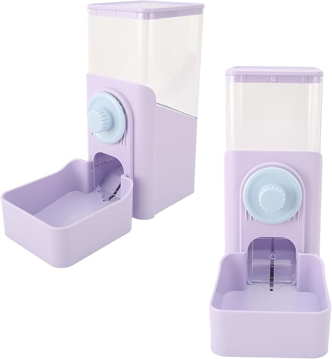 Pet Auto Gravity Feeder, Automatic Large Capacity Leakproof Pet Feeder Station for Small Medium Large Pets Dog Puppy Kitten (Purple)