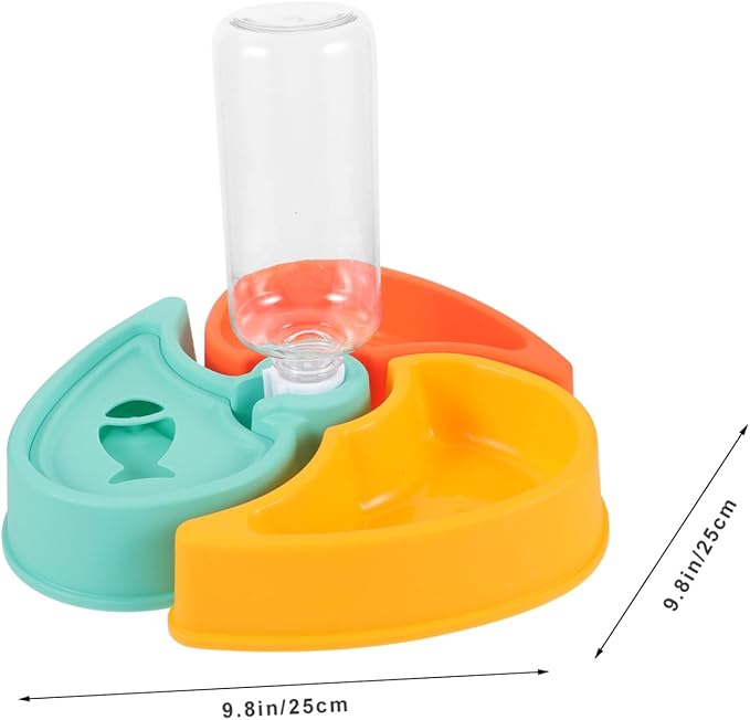 SUPVOX Automatic Pet Feeder and Water Bowl Capacity Dry and Wet Separation Design for Cats and Small Dogs Sturdy Materials Convenient and Practical Pet Dish
