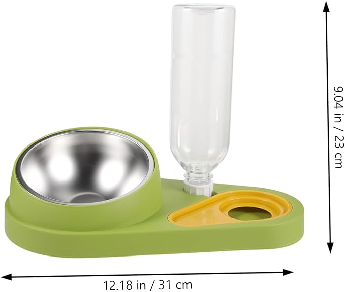 Yardwe Cat Dog Feeder with Water Bowl Automatic Pet Feeder Gravity-Driven Refill System Lightweight Easy to Assemble