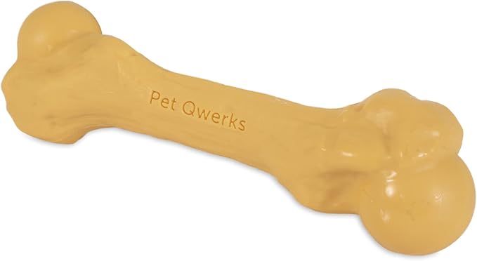 Pet Qwerks Zombie BarkBone - Nylon Dog Bone for Moderate Chewers - Cheddar Cheese Flavor - 9.5"