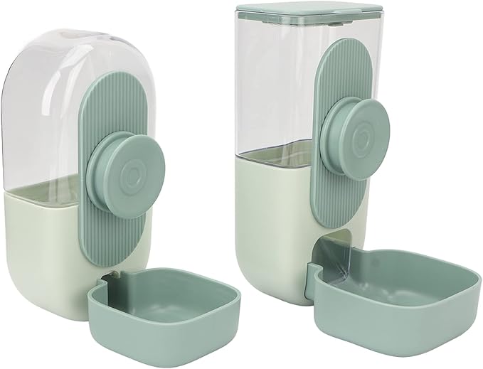 Pet Feeder Water Dispenser Set, Hanging Food Water Dispenser Automatic Safe Mint Green for Cat for Indoor (Mint Green)