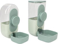 Pet Feeder Water Dispenser Set, Hanging Food Water Dispenser Automatic Safe Mint Green for Cat for Indoor (Mint Green)
