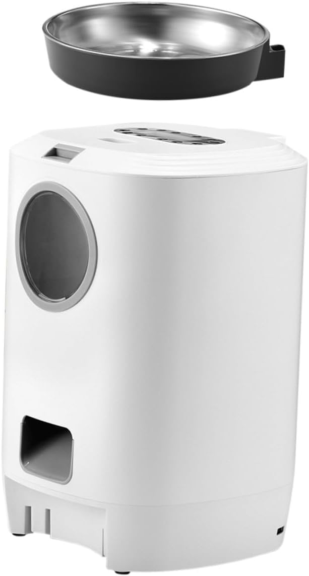 Automatic Pet Feeder for Cats Dogs Rabbits Smart Programmable Dry Food Dispenser with Voice Recording and Timed Feeding Detachable Easy-Install Pet Feeding Container