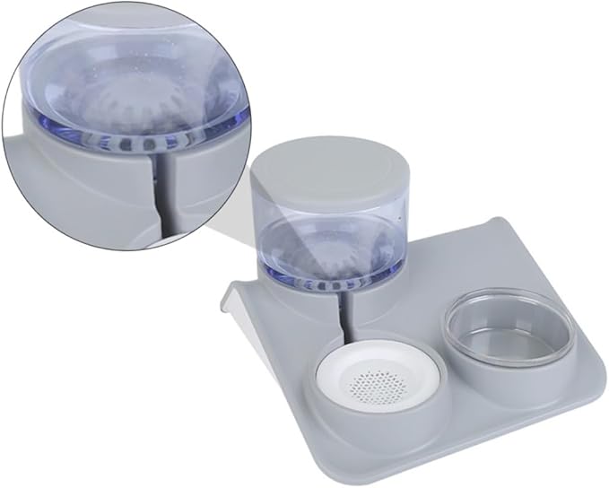 Automatic PET Water Feeder and Eating Bowl for Dogs and Cats Dual-Use PET Supplies Stainless Steel Design Non-Slip Base Easy to Clean