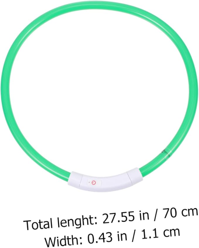 USB Rechargeable LED PET Collar 70cm Luminous Safety Collar Flashing Lights for Dogs Waterproof and Adjustable Reflective Design for Evening