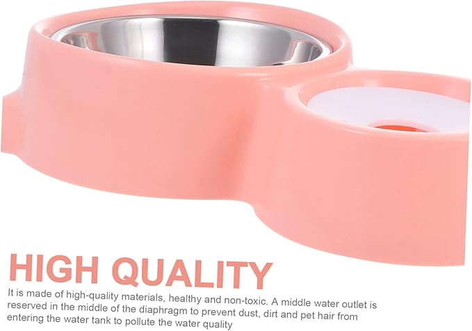 SUPVOX 1pc Automatic Pet Water and Food Dispenser Cat Ear Design Water Bottle Non- -Resistant Bowl for Dogs and Cats Easy to Dual-use Feeding