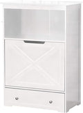 zoovilla Windsor Pet Feeders with storage - dog bowl stand, pet feeder station, White 13.78?D x 24.02?W x 35.04?H