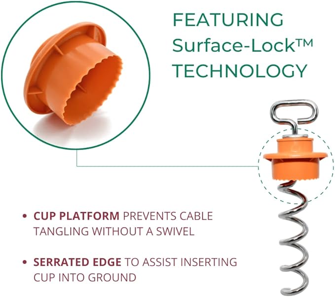 IntelliLeash Intelli-Stayk: 4" Diameter with Exclusive Surface-Lock Technology for Pulling and Bending Prevention
