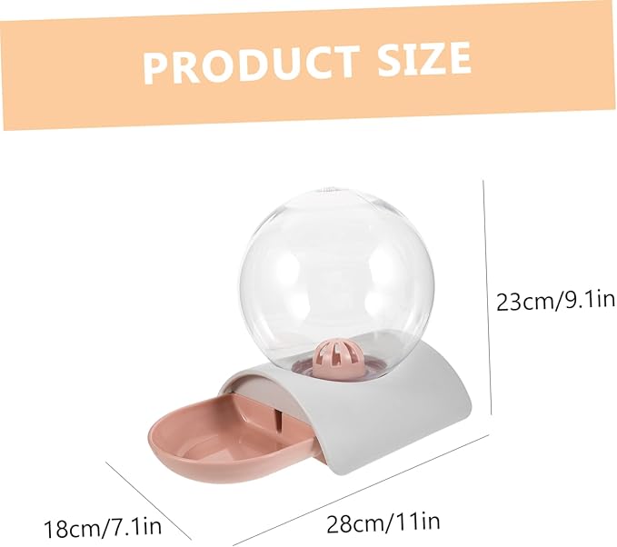ERINGOGO Large Capacity Automatic PET Water Dispenser for Cats and Dogs Bubble Waterer Simple Fill Design for Home and Travel