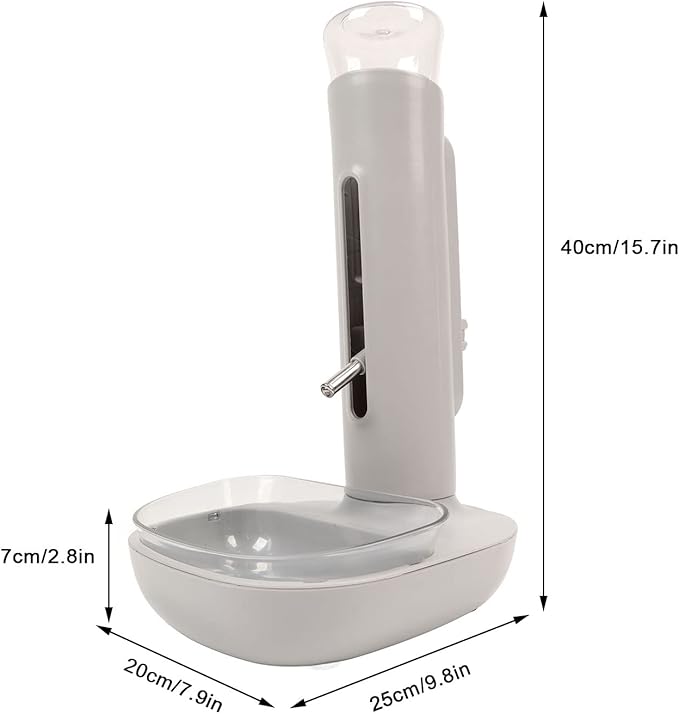 Firlar Pet Standing Water Dispenser 680ml, Automatic Detachable Pet Drinking Feeder Cat Dog Standing Bowl Drinking Bottle Feeder for Small Cats Dogs