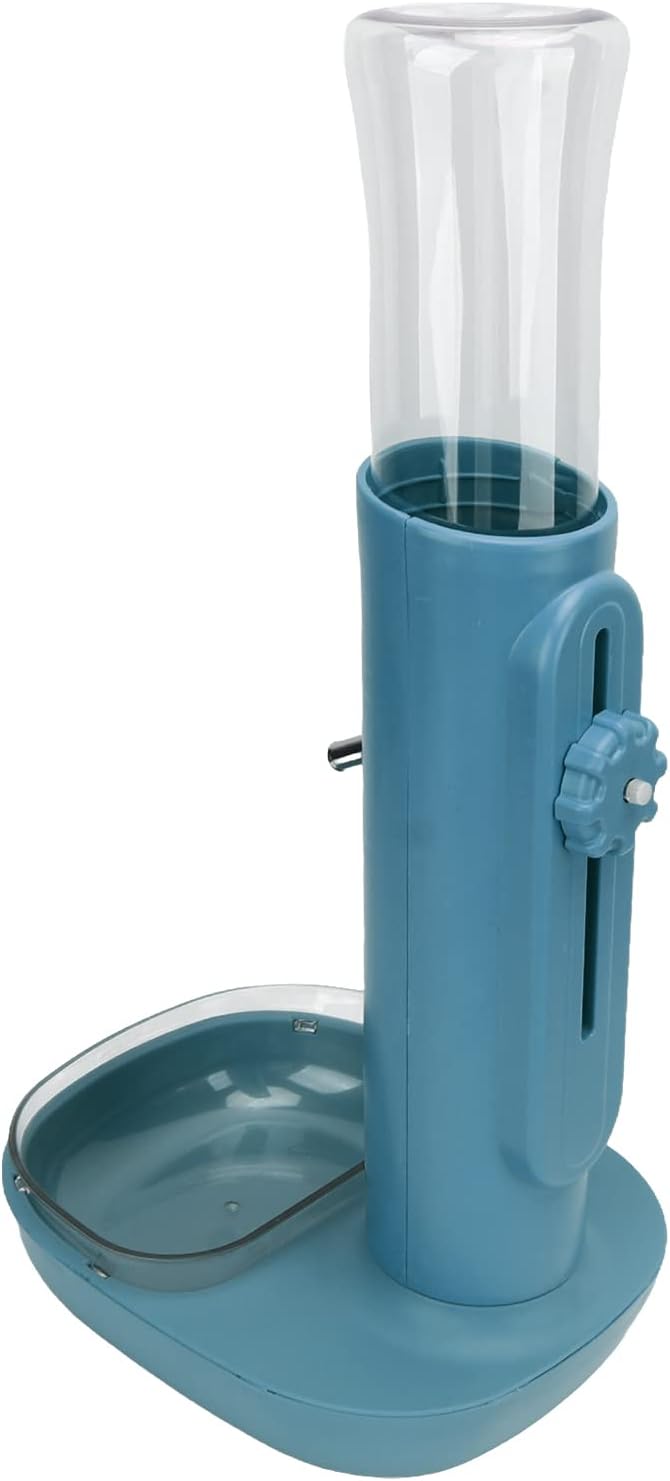 Pet Standing Water Dispenser Bowl Automatic Adjustable Height Detachable Non Slip Design Material for Dogs Cats Home Use 680ml Capacity (Blue)