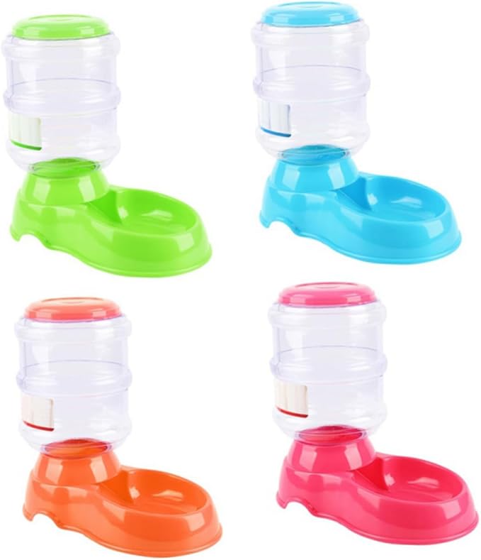 Automatic Pet Food and Water Dispenser Capacity for Cats and Dogs Non-Skid Base Safe Feeding for Puppies and Other Animals Blue