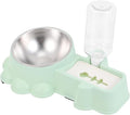 DOITOOL Automatic Stainless Steel Dog Food Feeder and Water Dispenser Bowl Pet Feeding Station with Smooth Surface Safe for Puppies and Dogs Practical Dual Function for Home and Pet Stores