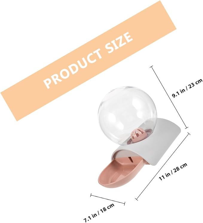 BESPORTBLE Pet Automatic Waterer Bubble Water Dispenser Large Capacity Pink Pet Water Holder Suitable for Dogs and Cats Indoor Feeding
