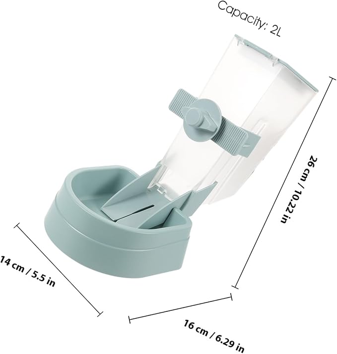 Hanging Automatic Pet Food Feeder for Dogs and Puppies Removable Bowl and Food Tank Suitable for Cages Outdoor Use Easy to Clean Spill-Resistant Design in Night Sky Blue