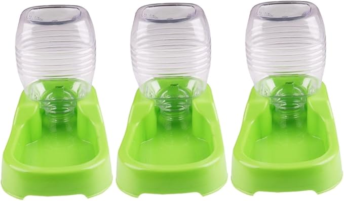 Angoily 3pcs Pet Water Feeder Bowl for Dogs and Puppies Creative Design Green Automatic Water Dispenser Convenient and Practical Pet Supplies